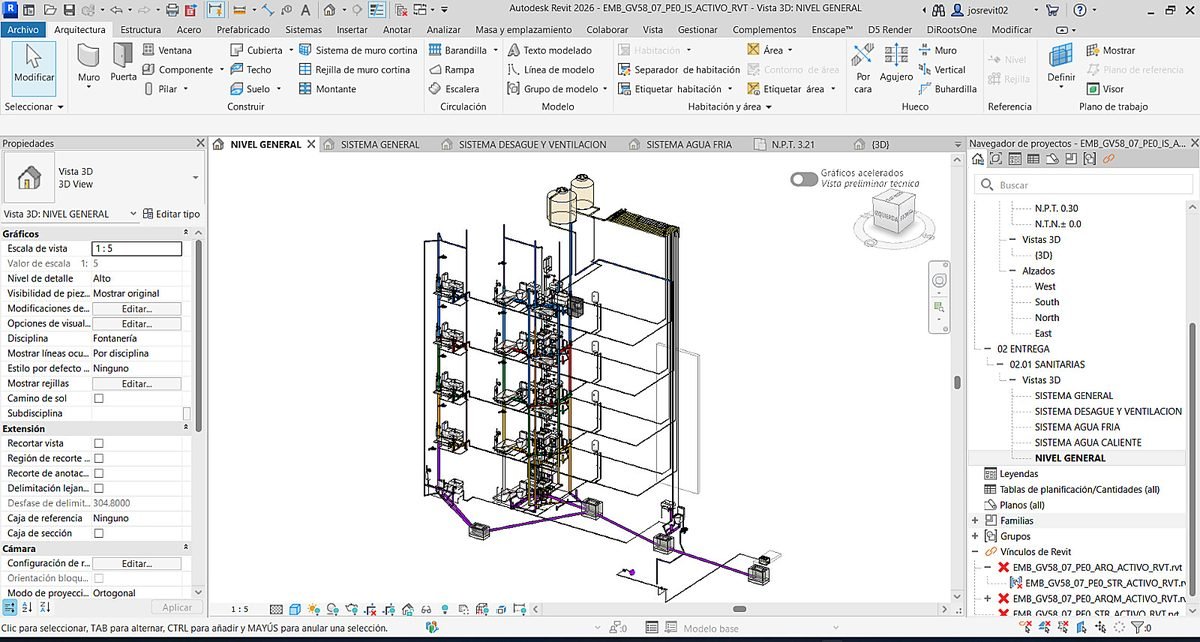 Modelo BIM estructural Revit